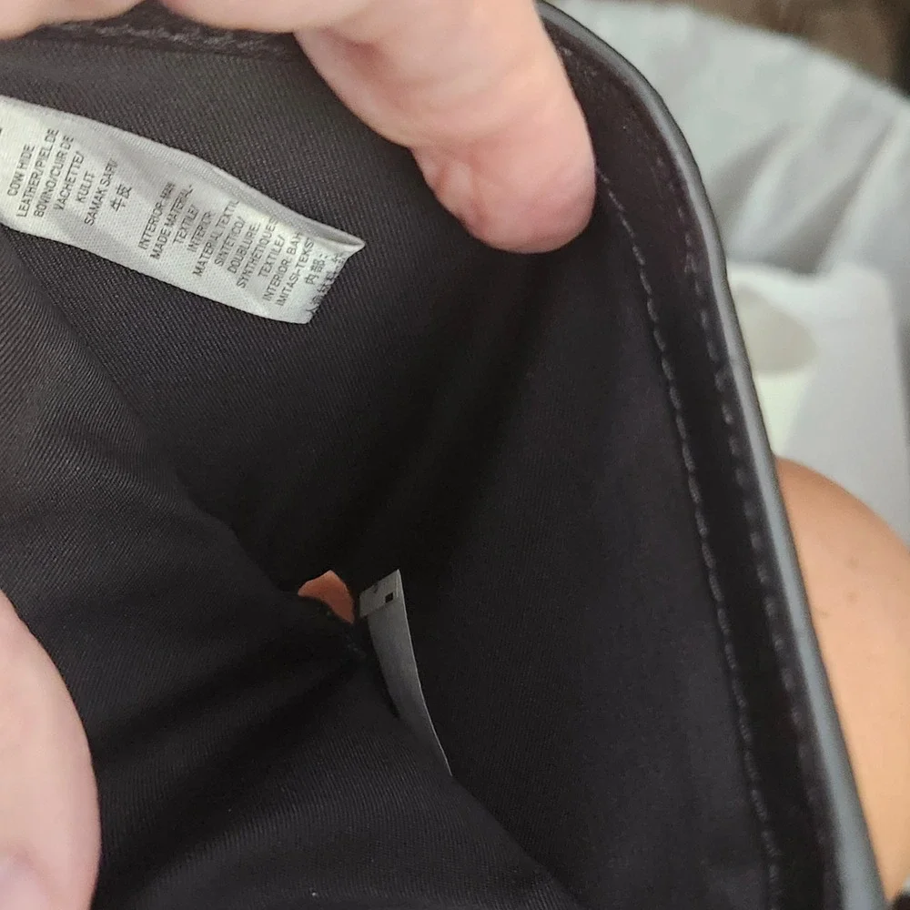 Fossil black leather
